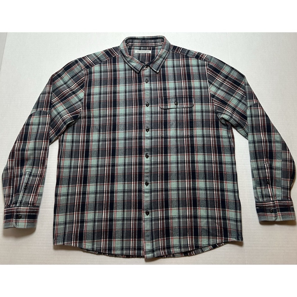 Outerknown Blanket Shirt Mens 2XL Plaid Organic Cotton Twill Flannel XXL EUC